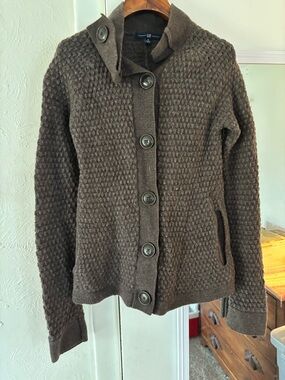 GAP Brown Wool Button Cardigan